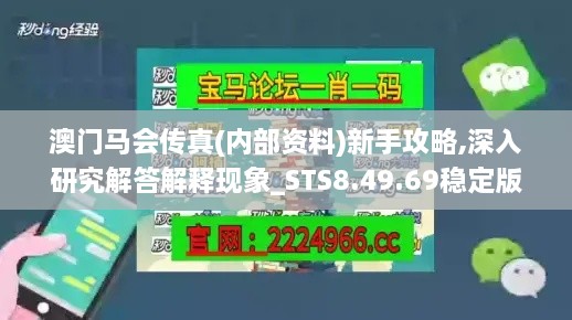 澳門(mén)馬會(huì)傳真(內(nèi)部資料)新手攻略,深入研究解答解釋現(xiàn)象_STS8.49.69穩(wěn)定版