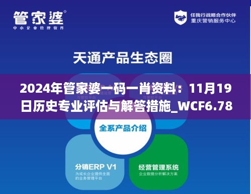 2024年管家婆一碼一肖資料：11月19日歷史專業(yè)評(píng)估與解答措施_WCF6.78.28特色版