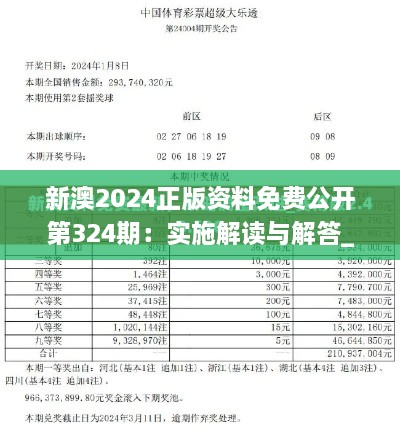 新澳2024正版資料免費(fèi)公開第324期：實施解讀與解答_ISC9.70.97創(chuàng)意設(shè)計版