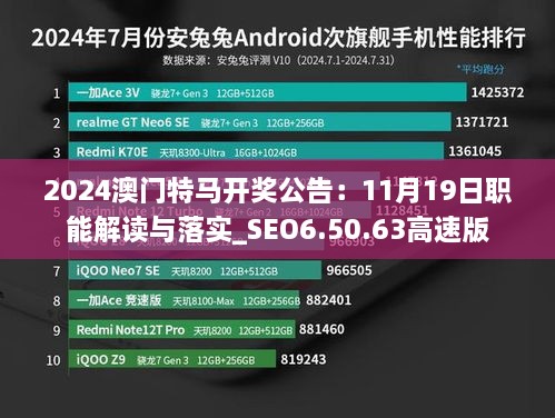 2024澳門特馬開獎公告：11月19日職能解讀與落實_SEO6.50.63高速版