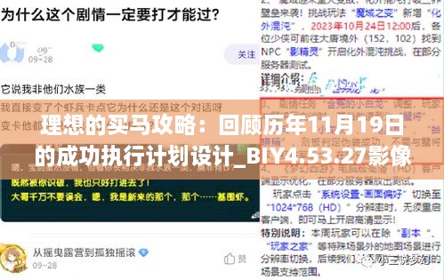 理想的買馬攻略：回顧歷年11月19日的成功執(zhí)行計劃設計_BIY4.53.27影像處理版