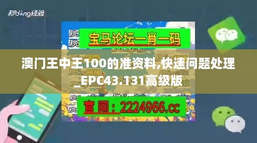 澳門(mén)王中王100的準(zhǔn)資料,快速問(wèn)題處理_EPC43.131高級(jí)版