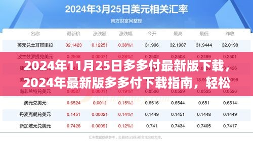 2024年最新版多多付下載指南，開啟便捷支付之旅，掌握操作技巧