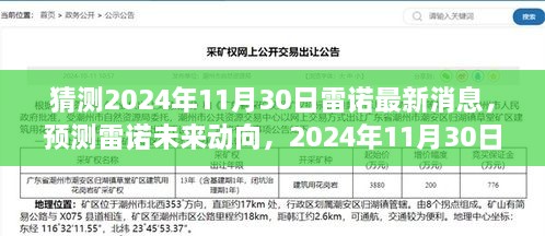 雷諾未來動向預(yù)測，2024年11月30日的最新消息展望