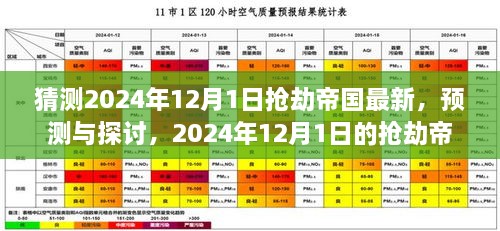 個人觀點分析，預(yù)測與探討2024年12月1日搶劫帝國的新動態(tài)及展望