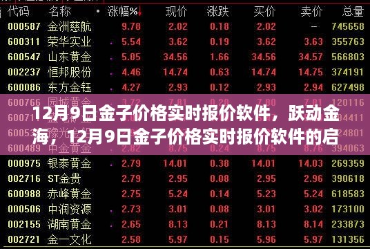 躍動金海，黃金實時報價軟件的啟示與自我超越之旅（12月9日版）