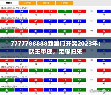 7777788888新澳門開(kāi)獎(jiǎng)2023年：賭王重現(xiàn)，榮耀歸來(lái)