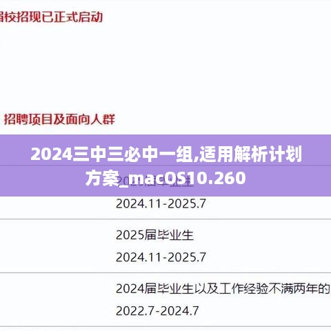 2024三中三必中一組,適用解析計(jì)劃方案_macOS10.260