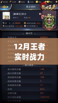 12月王者實時戰(zhàn)力排行榜深度解析，榮耀之戰(zhàn)，王者之巔的較量