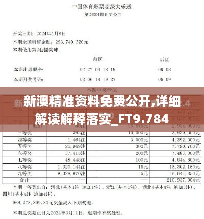 新澳精準(zhǔn)資料免費公開,詳細(xì)解讀解釋落實_FT9.784