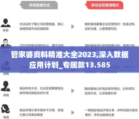 管家婆資料精準(zhǔn)大全2023,深入數(shù)據(jù)應(yīng)用計(jì)劃_專(zhuān)屬款13.585