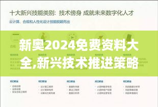 新奧2024免費(fèi)資料大全,新興技術(shù)推進(jìn)策略_pack17.612