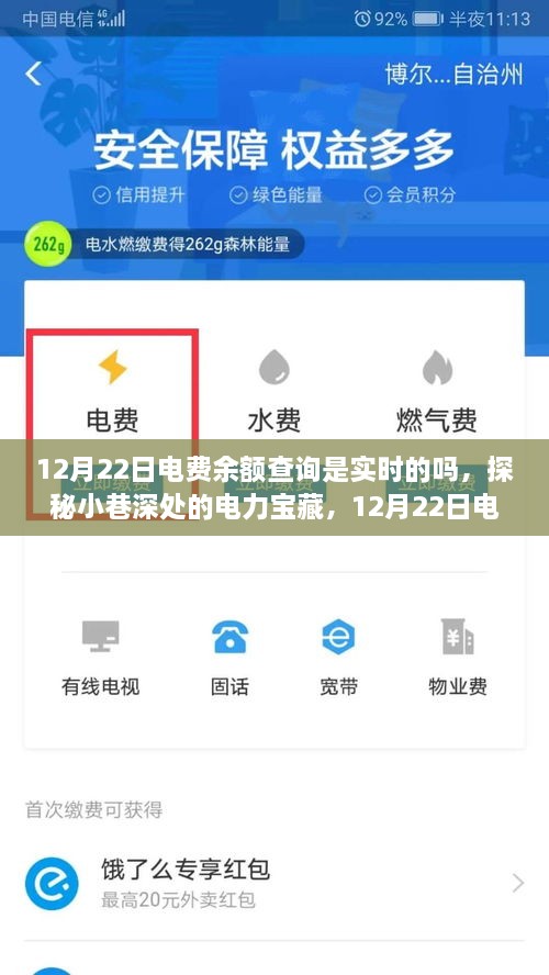 探秘小巷深處的電力寶藏，揭秘12月22日電費(fèi)余額查詢(xún)實(shí)時(shí)性揭秘