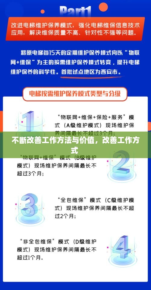 不斷改善工作方法與價值，改善工作方式 